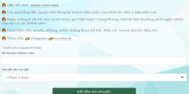 Chọn chat trực tiếp bạn sẽ đến với kênh hỗ trợ Cwin nhanh nhất